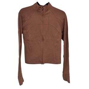 Lululemon Nulu Cropped Define Jacket Roasted Brown Women's Size 10